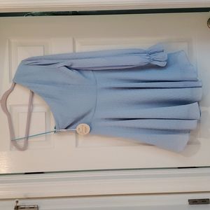 Baby blue sz 6 sheer over polyester